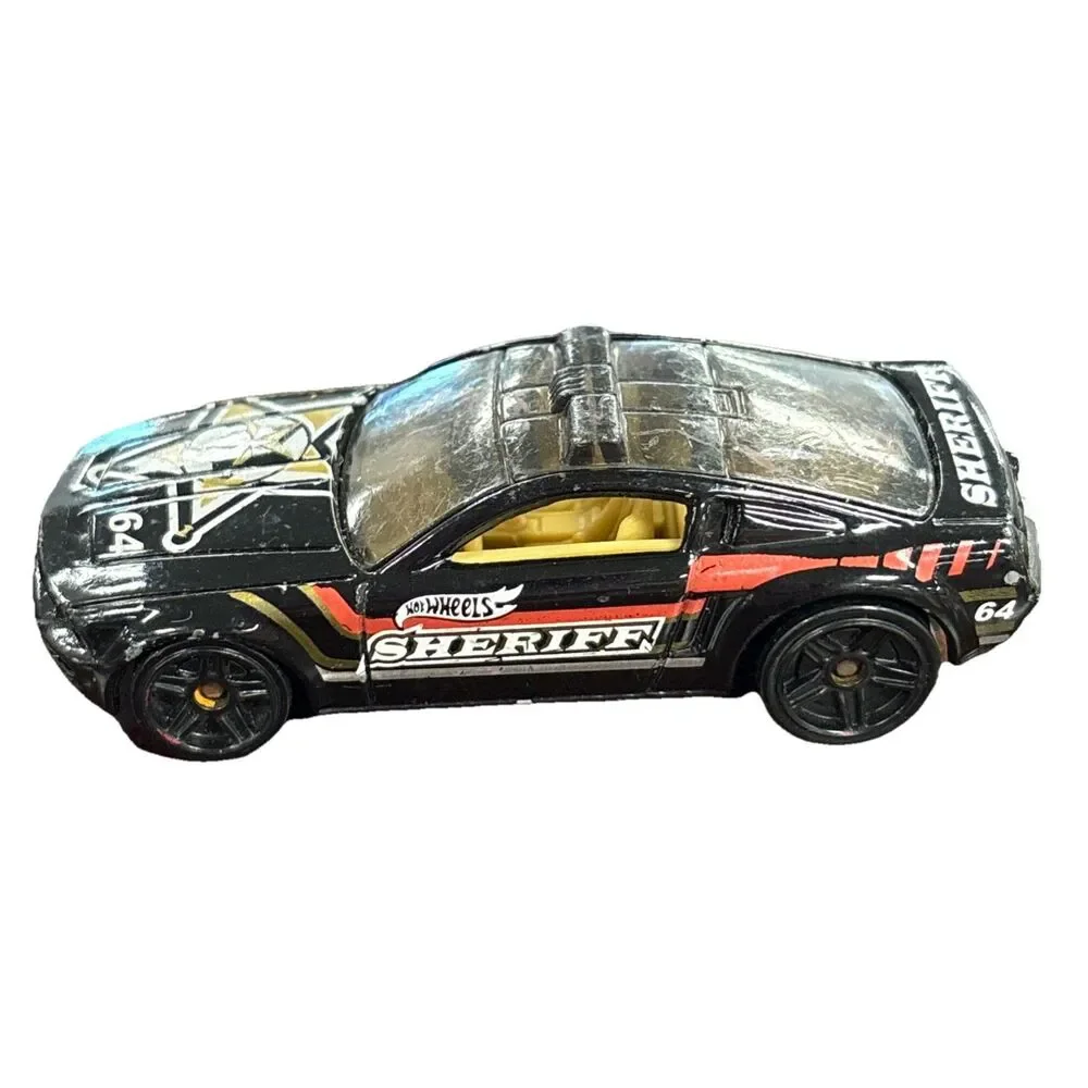 Hot Wheels Ford Mustang GT Concept (SHERIFF)  2003 HW CITY BLACK Loose Car